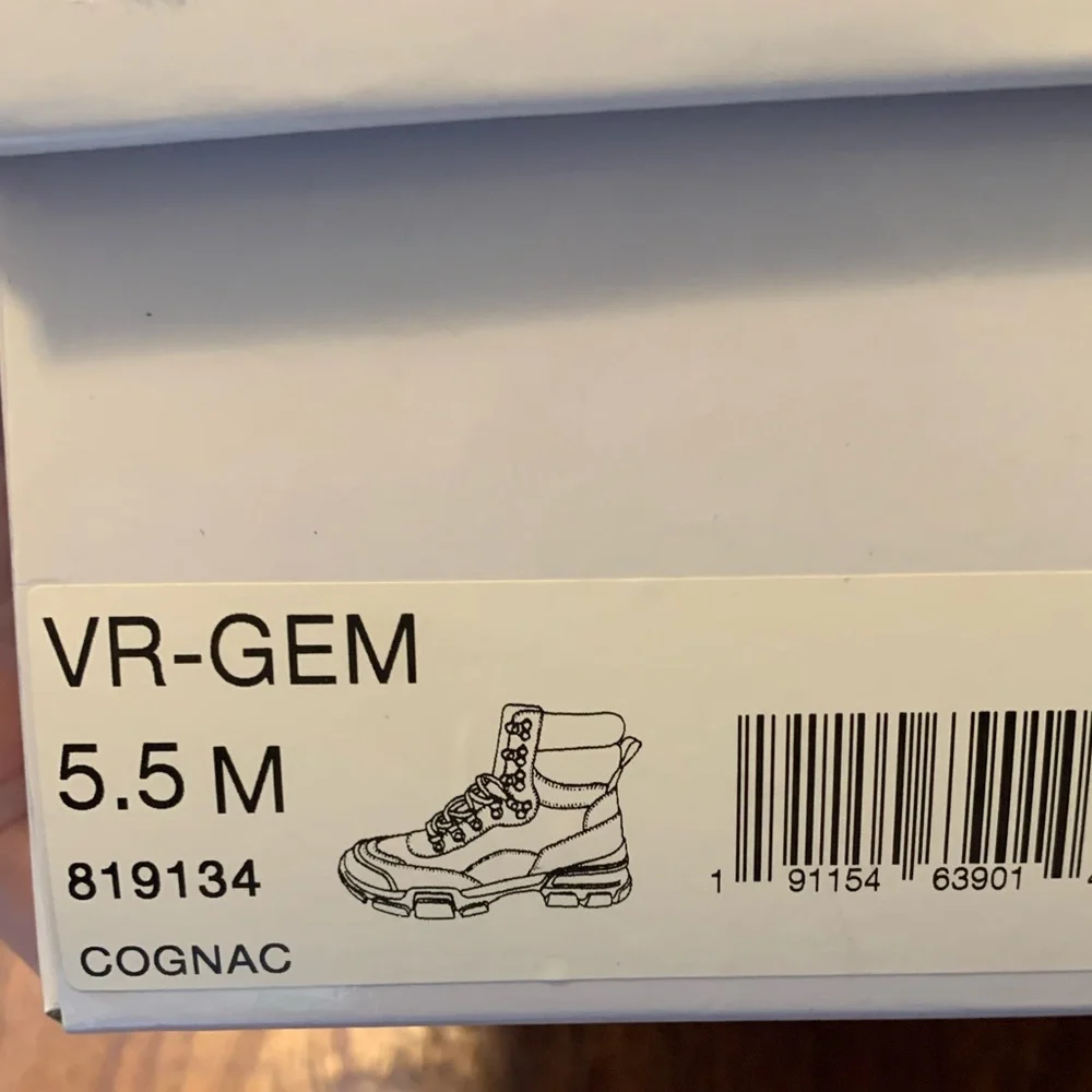 Villa Rouge Gem Winter Boots Cognac Leather Suede Brown Red Laces Women’s 5.5 - Picture 9 of 9